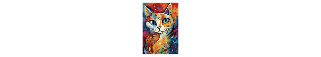 Faszinierende Katzenkunstwerke, Katzenkunstdrucke, surreale Katzenkunst